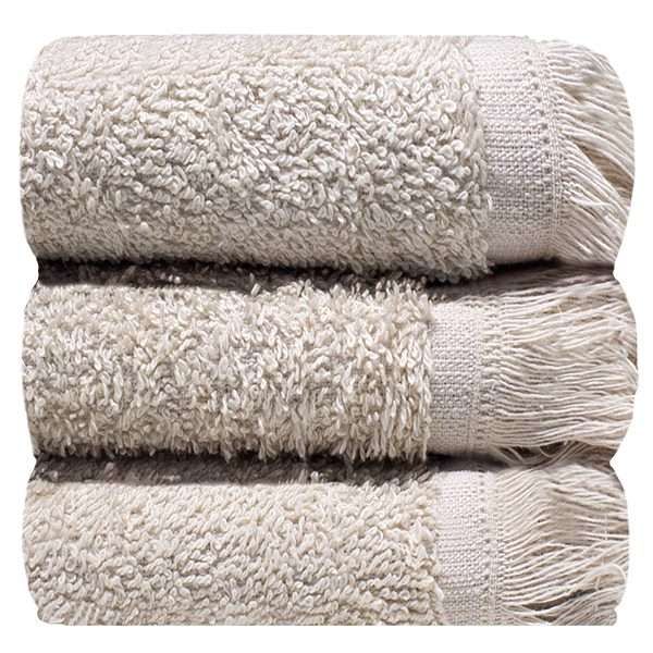 Bunty's Fringe Guest Towel 380GSM - 030x050cms - 03 Piece Pack