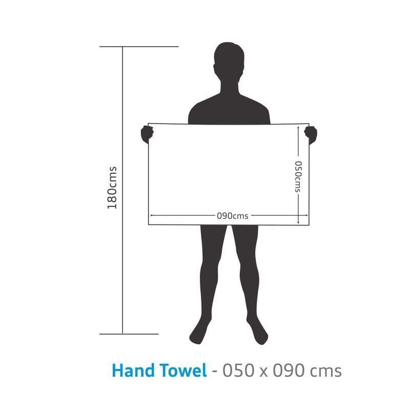 Bunty's Auchen 380GSM Hand Towel 050x090cm (1 Piece) - White