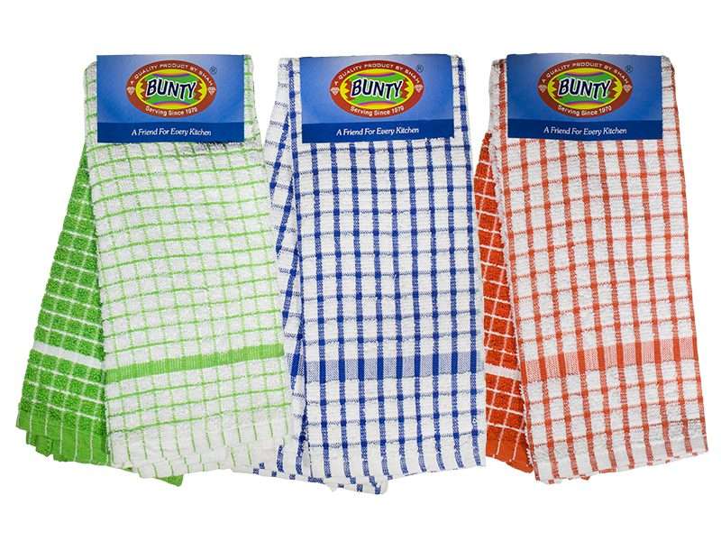 Dish Cloth - Design Terry Popcorn Check - 045x070cms - (06 Pc Pack) - 270GSM