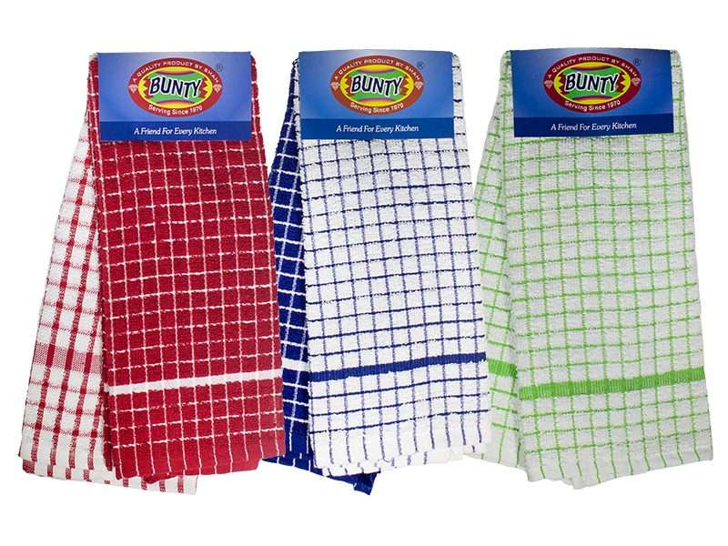 Dish Cloth - Design Terry Popcorn Check - 045x070cms - (06 Pc Pack) - 270GSM