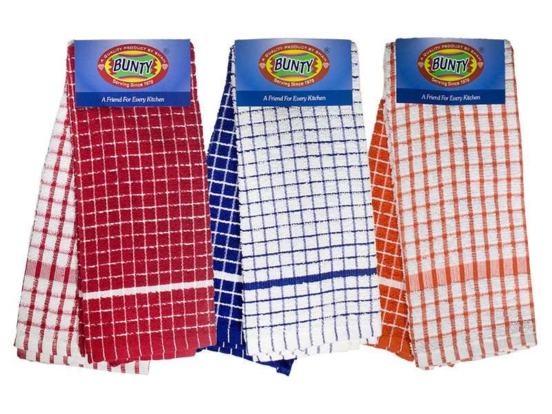 Dish Cloth - Design Terry Popcorn Check - 045x070cms - (06 Pc Pack) - 270GSM
