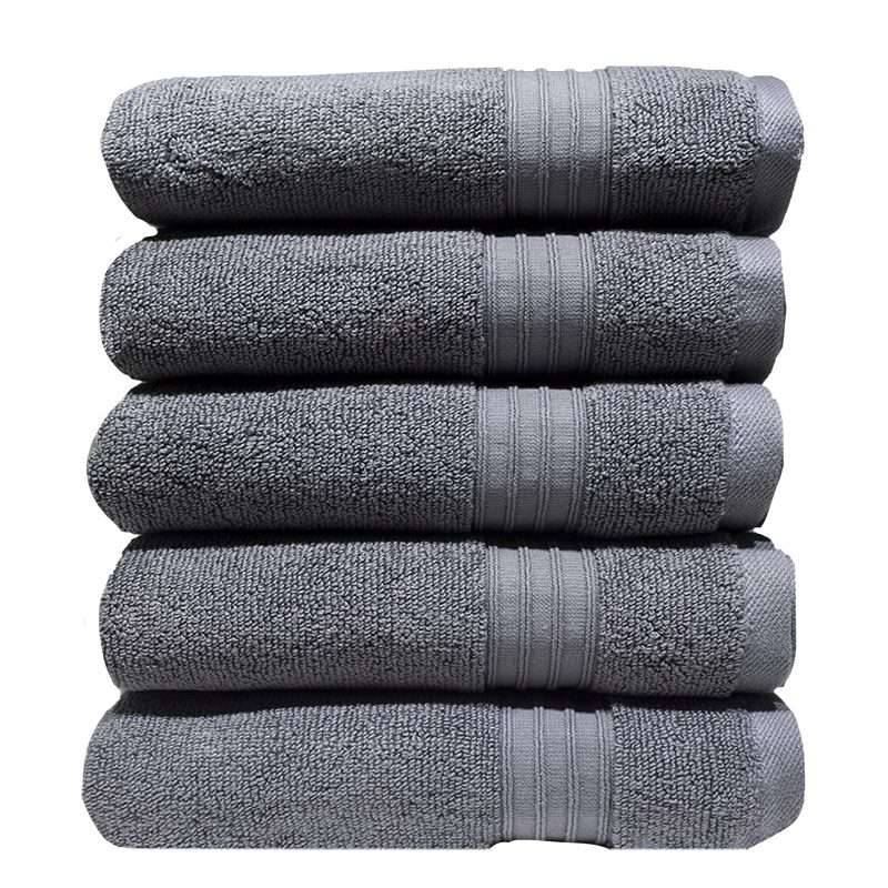 Bunty's Luxurious 570 GSM Zero Twist Hand Towels - 8 Colours - 05 Piece Pack