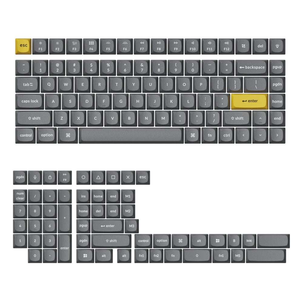 Keychron Double Shot PBT OSA Full Keycap Set  Dark Grey