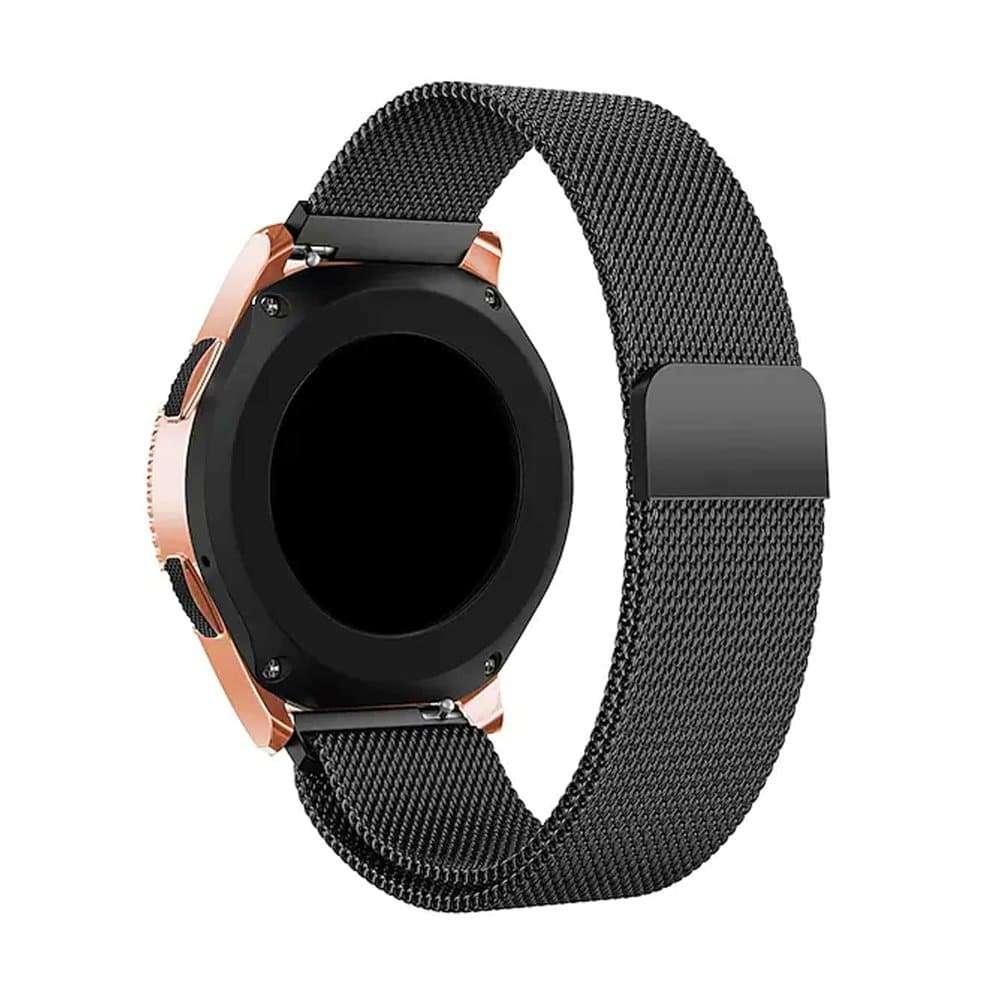 universal 22mm replacement Milanese strap - Black (S/M)
