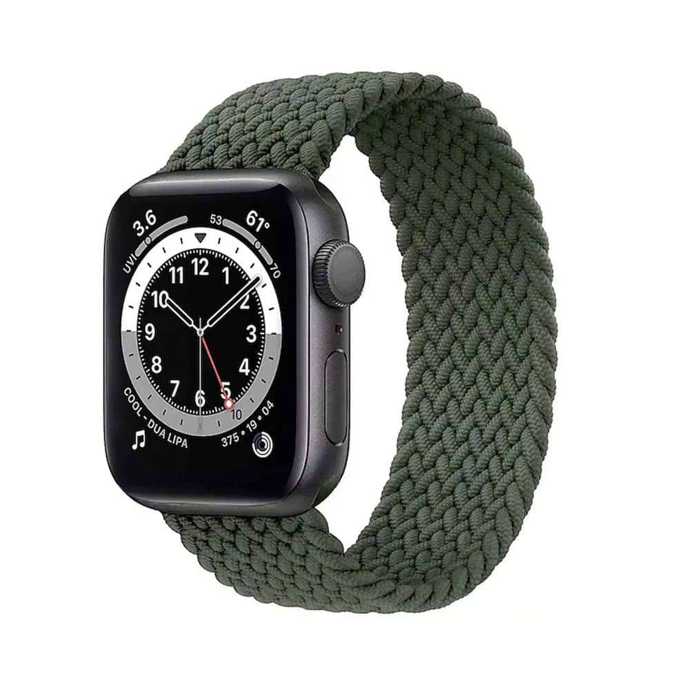 20mm Universal watch braided elastic loop watch strap - Black (135mm)