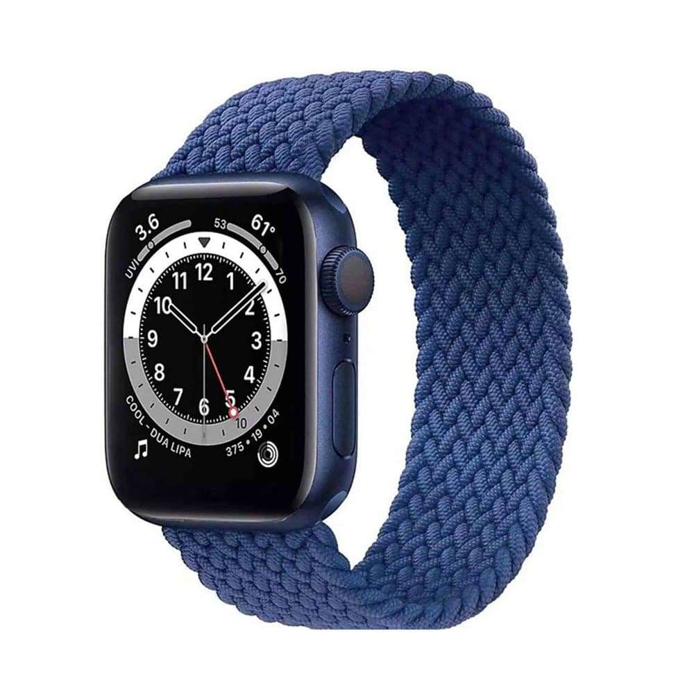 20mm Universal watch braided elastic loop watch strap - Black (135mm)