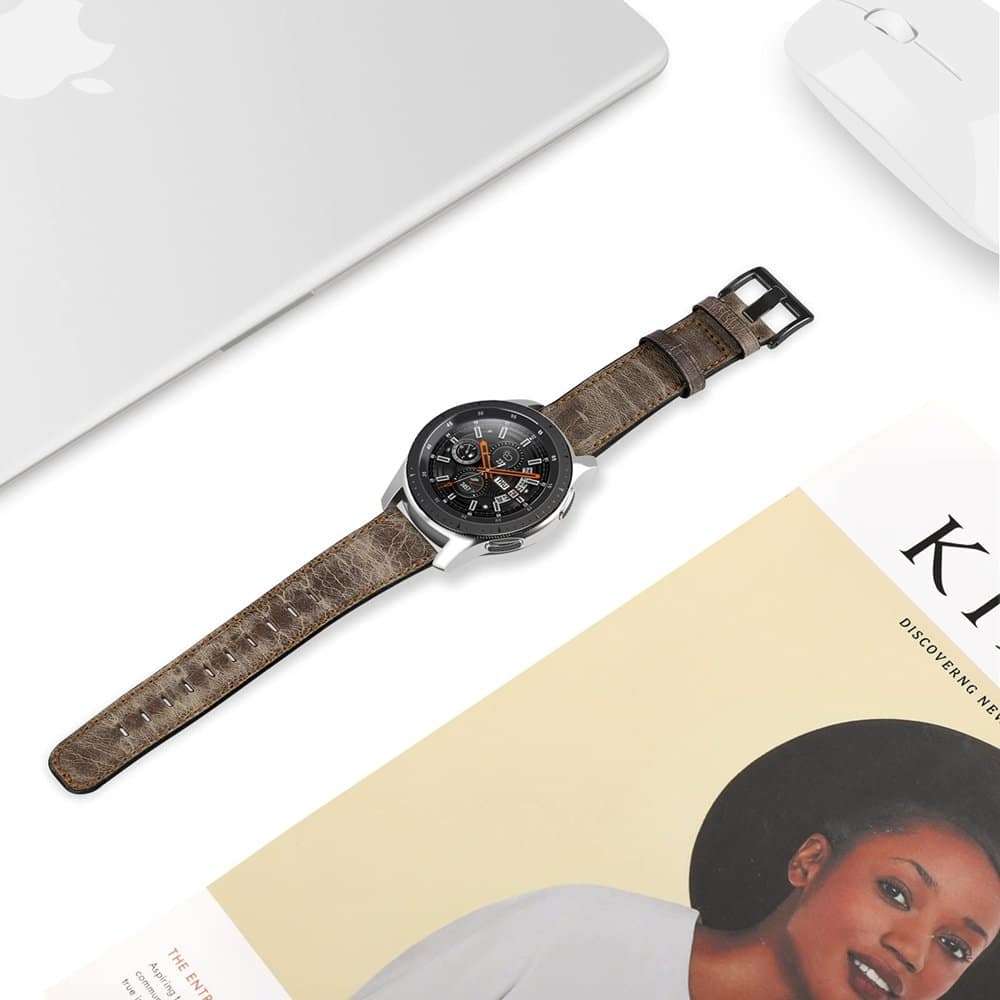 Killer Deals Universal Leather Band Strap 22mm Vintage - Brown