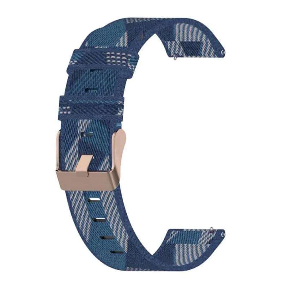 Killer Deals 18mm Garmin Vivomove 3S/Vivoactive 4S nylon strap - Blue stripes