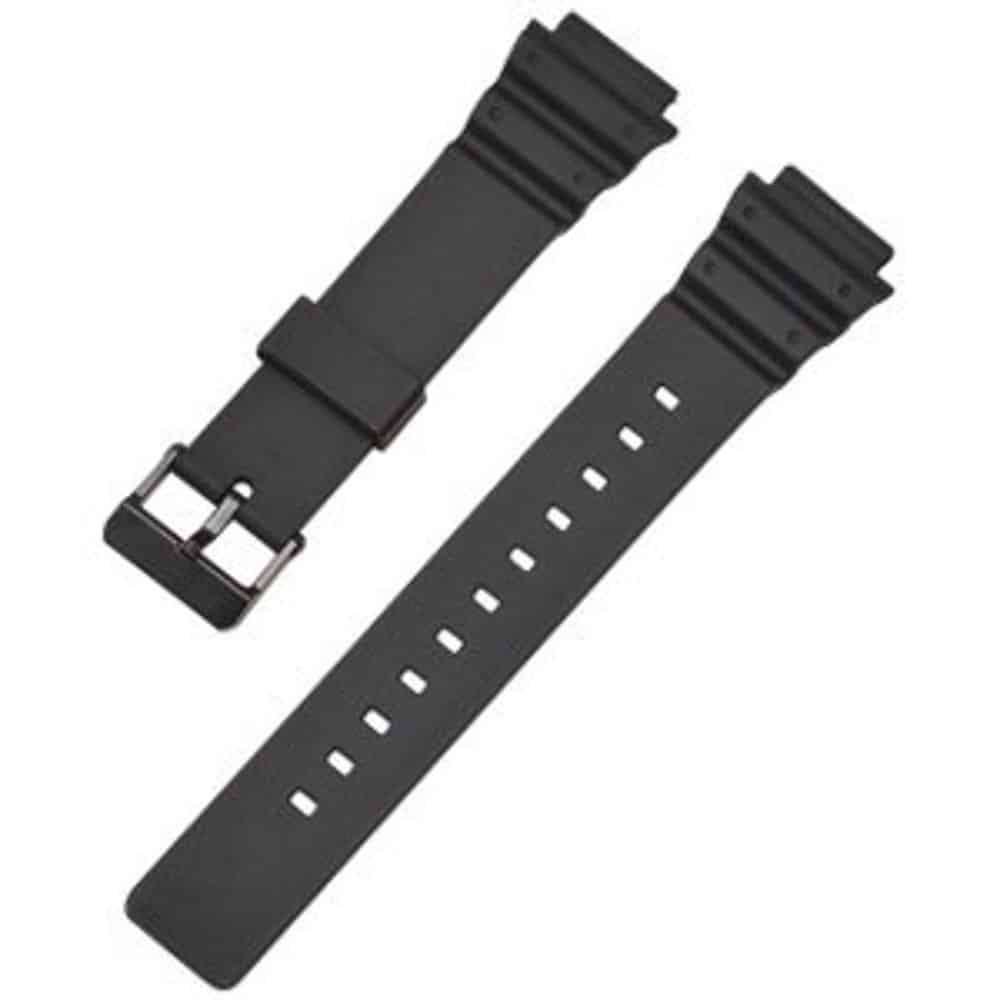 Replacement Silicone Strap for Casio MRW-200H- Black