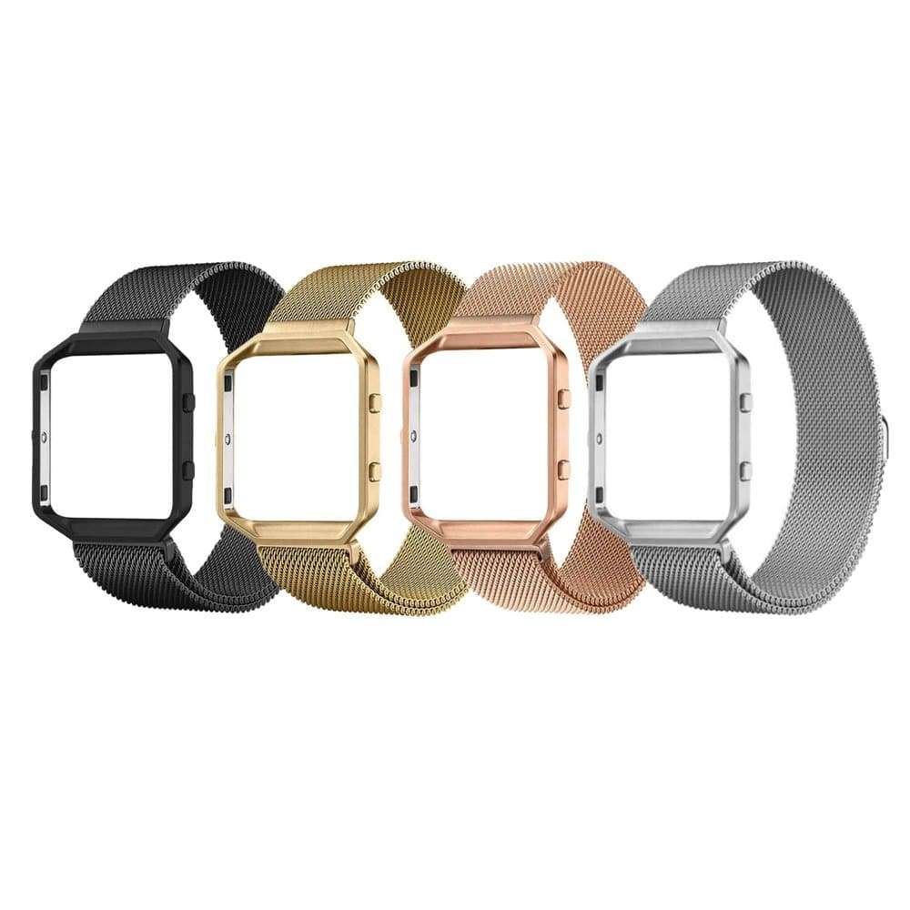 Fitbit Blaze metal frame Milanese strap - Black (S-M)