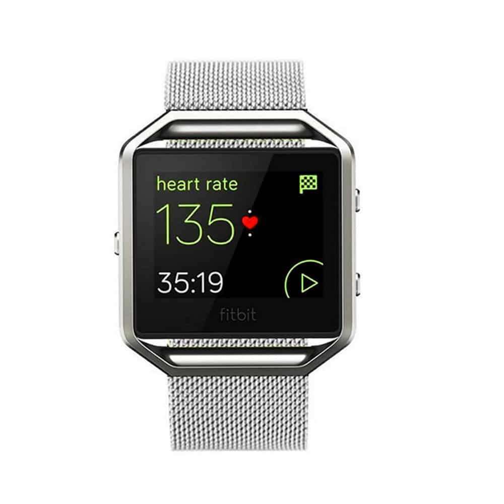 Fitbit Blaze metal frame Milanese strap - Black (S-M)