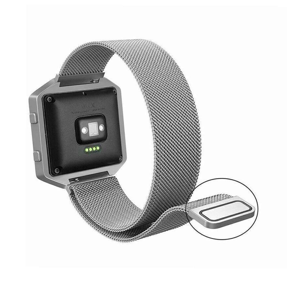Fitbit Blaze metal frame Milanese strap - Black (S-M)