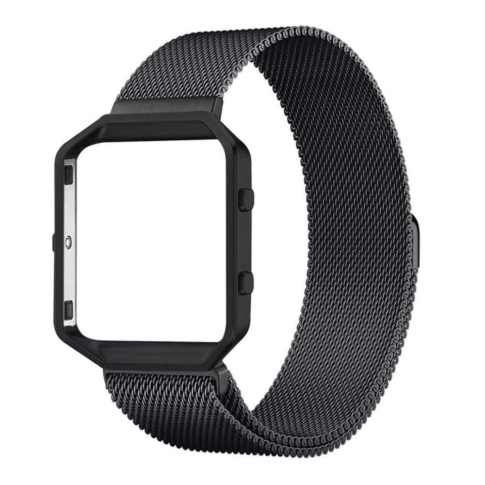 Fitbit Blaze metal frame Milanese strap - Black (S-M)
