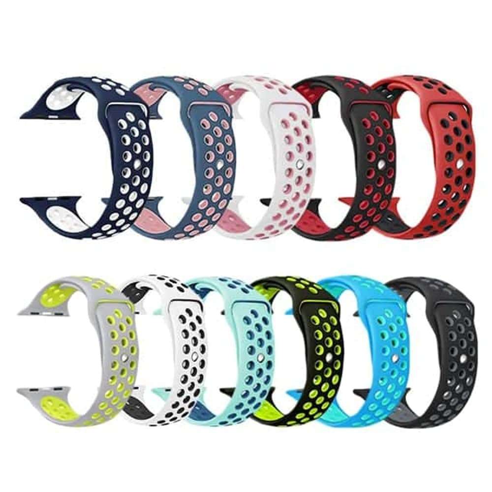 Killer Deals Silicone Strap for 38/40/41mm Apple Watch(M/L) - Black & Grey