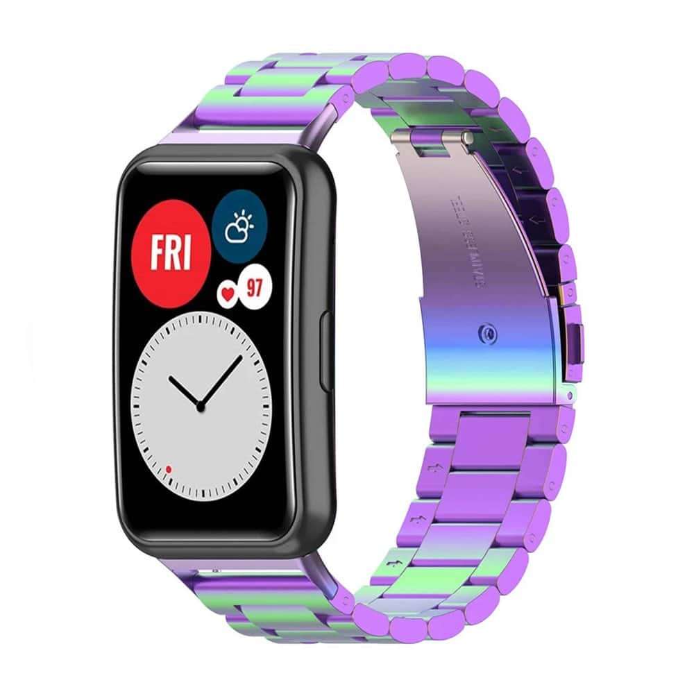 Killer Deals Huawei Watch Fit Replacement Stainless-Steel Strap - Black