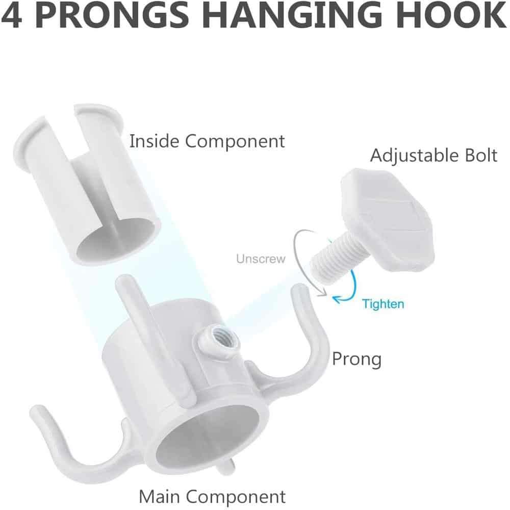 Beach Umbrella Holder Anchor Screw Stake & Towel Hook Set