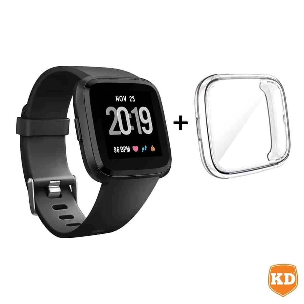 Silicone Strap (S/M) + TPU Protective Case for Fitbit Versa - Combo