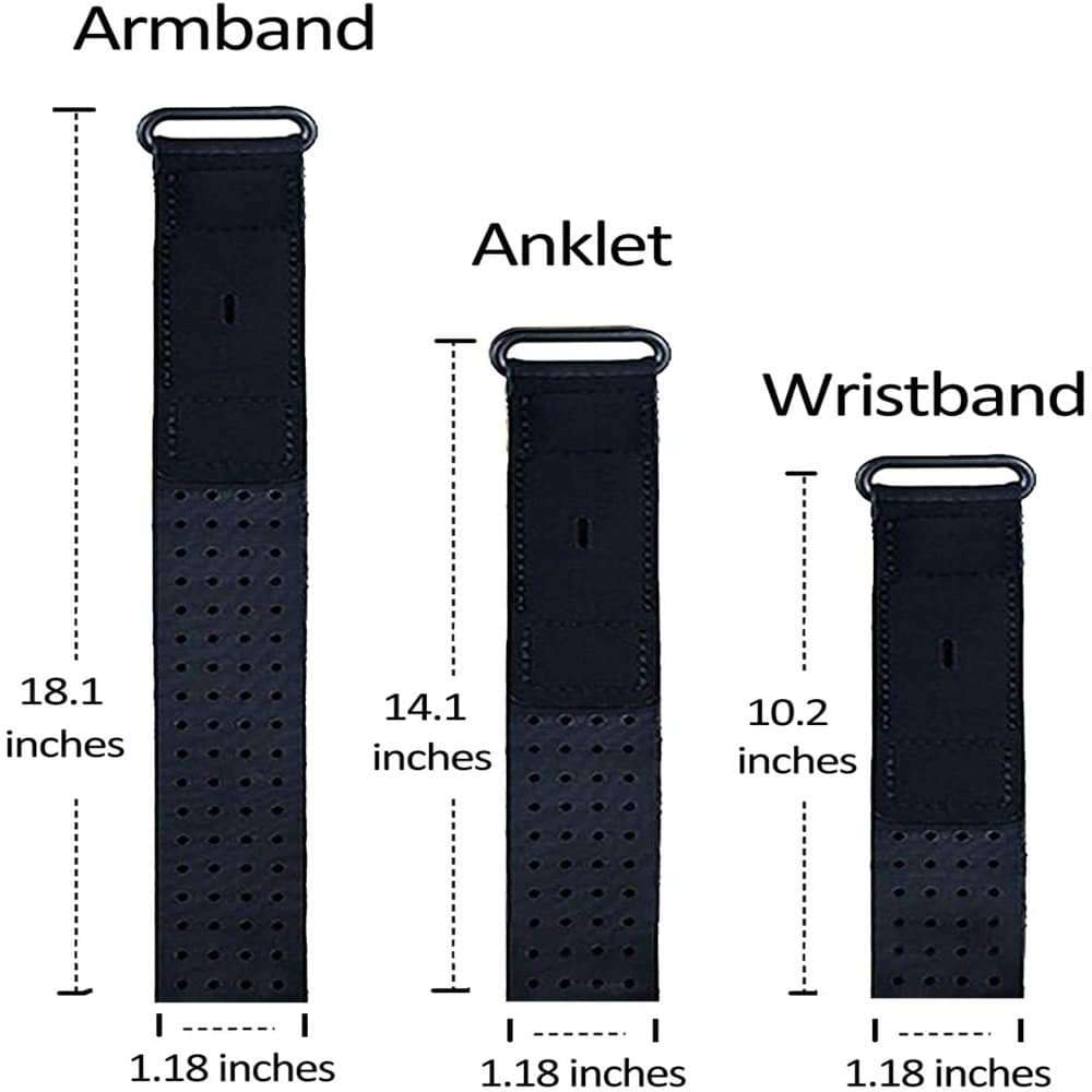 Fitbit Inspire/Charge 2/Alta nylon velcro strap - Black
