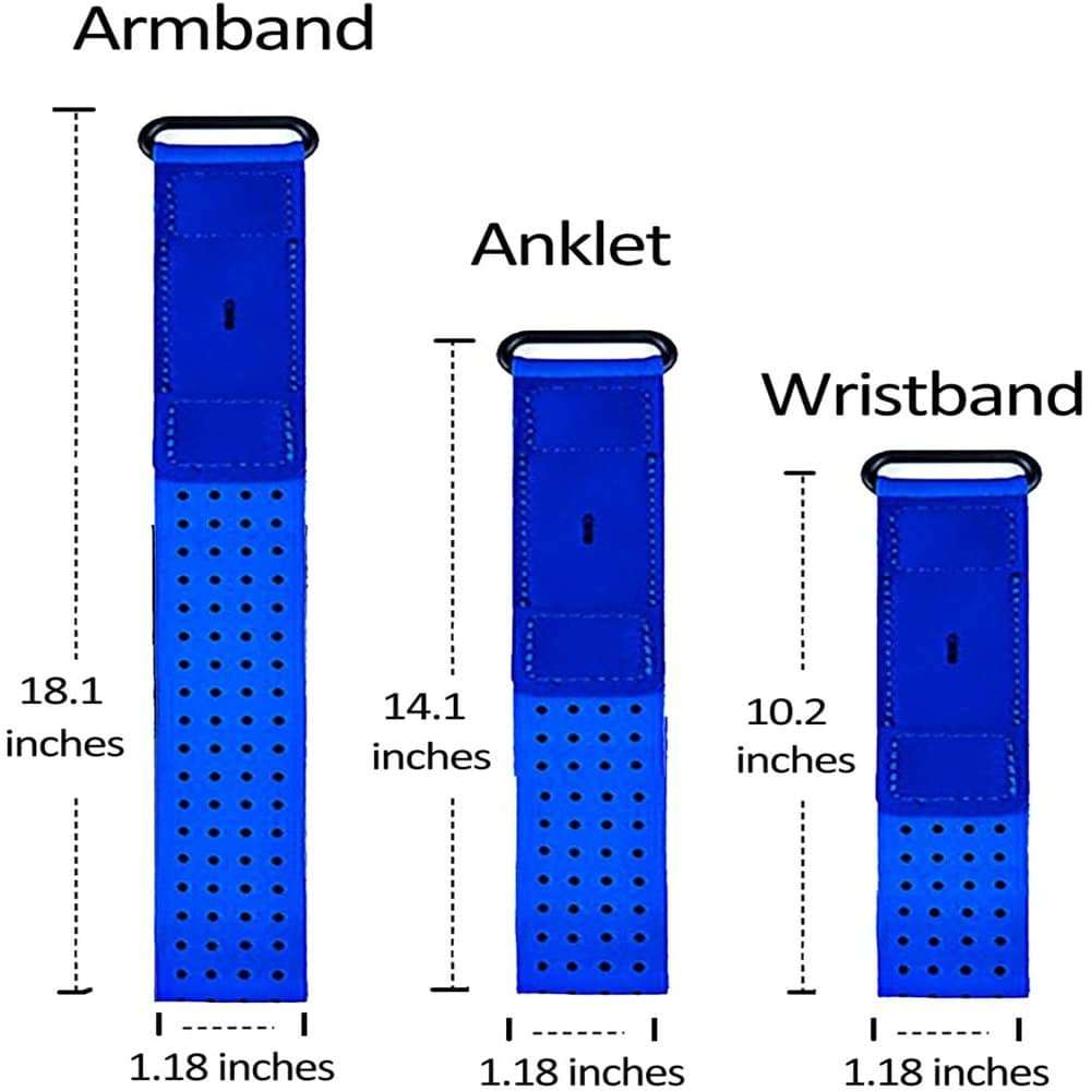 Fitbit Inspire/Charge 2/Alta nylon velcro strap - Black