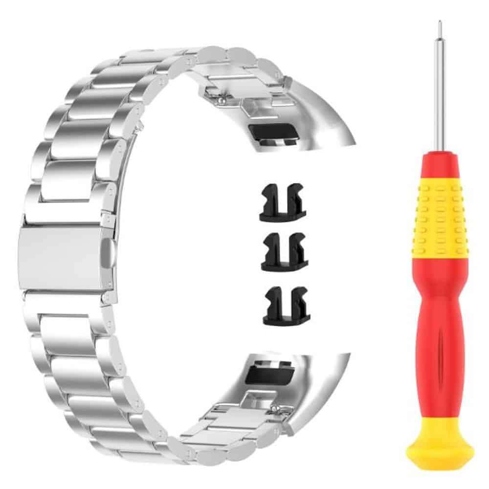 Huawei Honor Band 4/5 stainless steel strap - Silver + Link removal tool