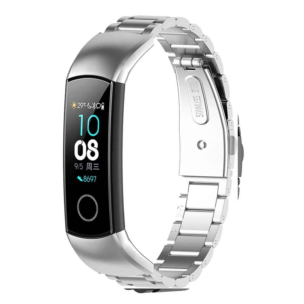 Huawei Honor Band 4/5 stainless steel strap - Silver + Link removal tool