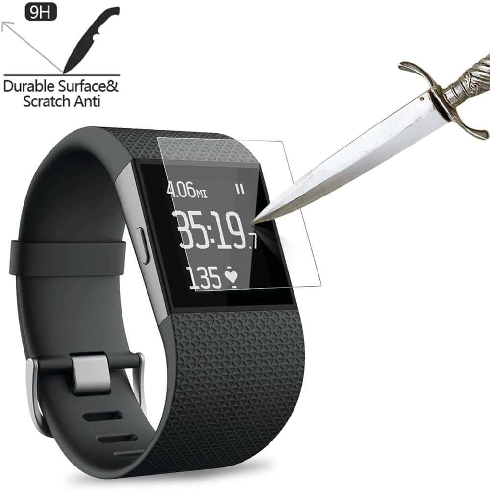 Killer Deals Shatterproof Tempered Glass Screen Protector for Fitbit Surge