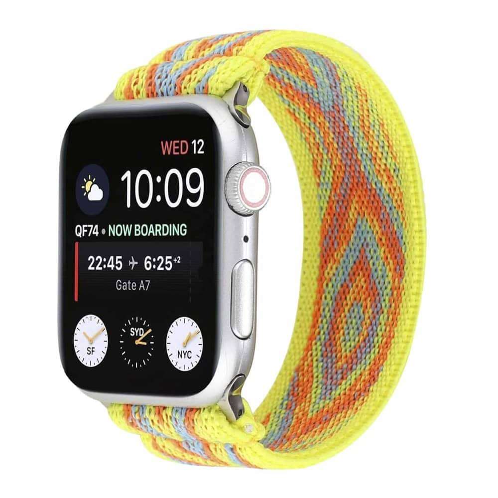 42/44/45/49mm Apple Watch nylon strap - Yellow stripe (S-M)