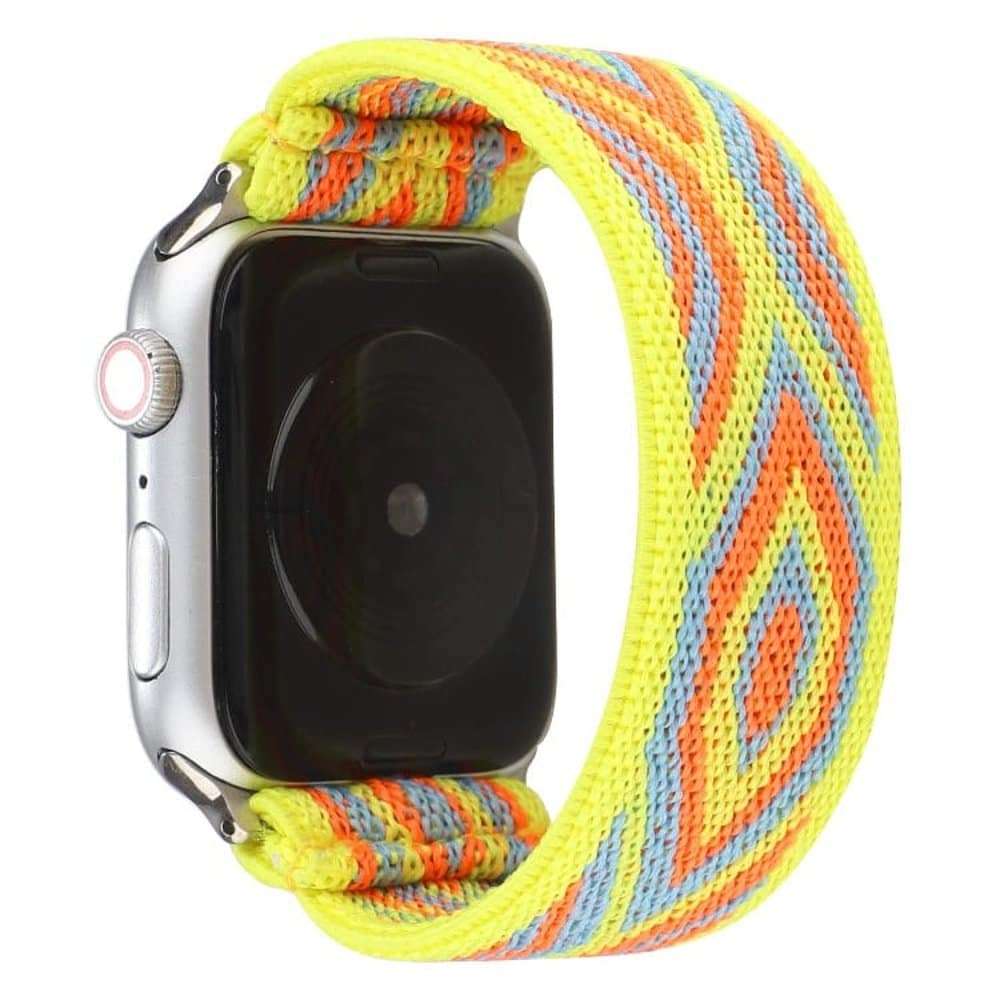 42/44/45/49mm Apple Watch nylon strap - Yellow stripe (S-M)