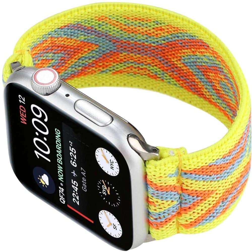 42/44/45/49mm Apple Watch nylon strap - Yellow stripe (S-M)