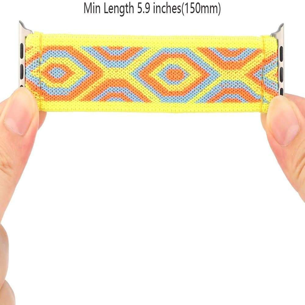 42/44/45/49mm Apple Watch nylon strap - Yellow stripe (S-M)