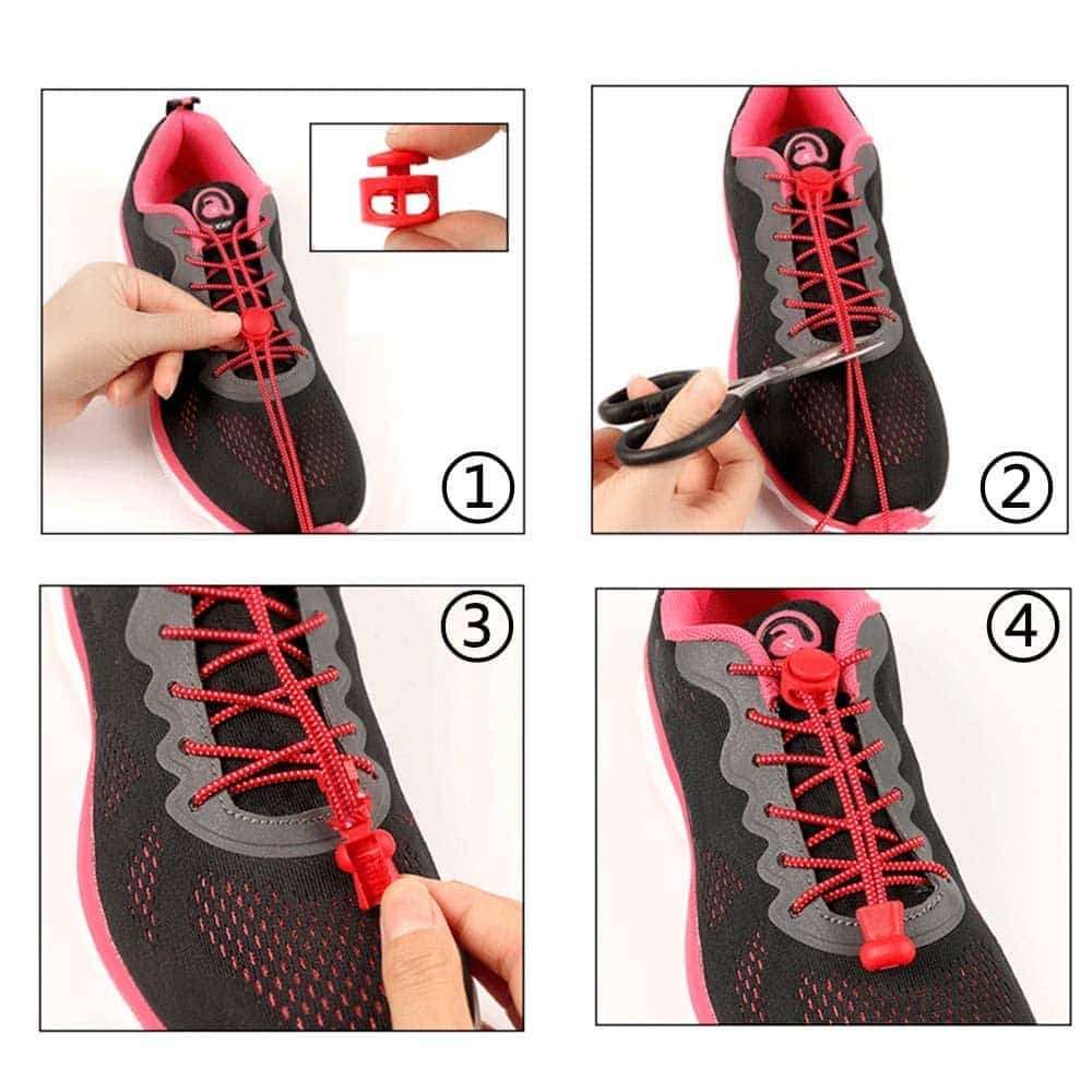 Lazy No-Tie Elastic Speed Shoelaces - Light blue