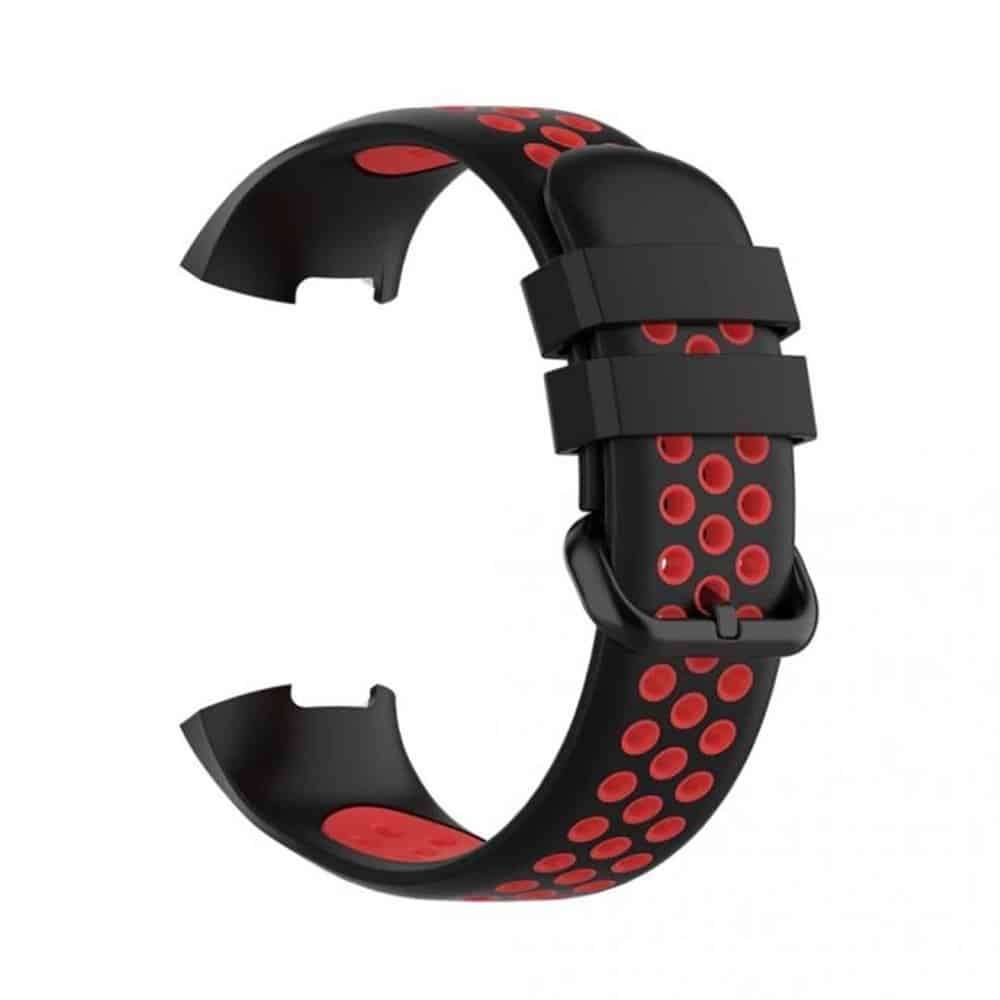 Killer Deals Silicone Band for Fitbit Charge 3/SE/4 - Black+Red