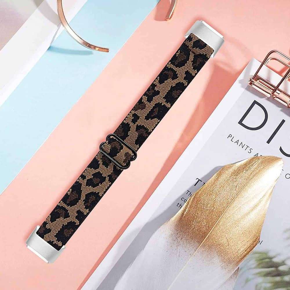 Killer Deals Stretchy Elastic Nylon Strap for Fitbit Luxe- Leopard