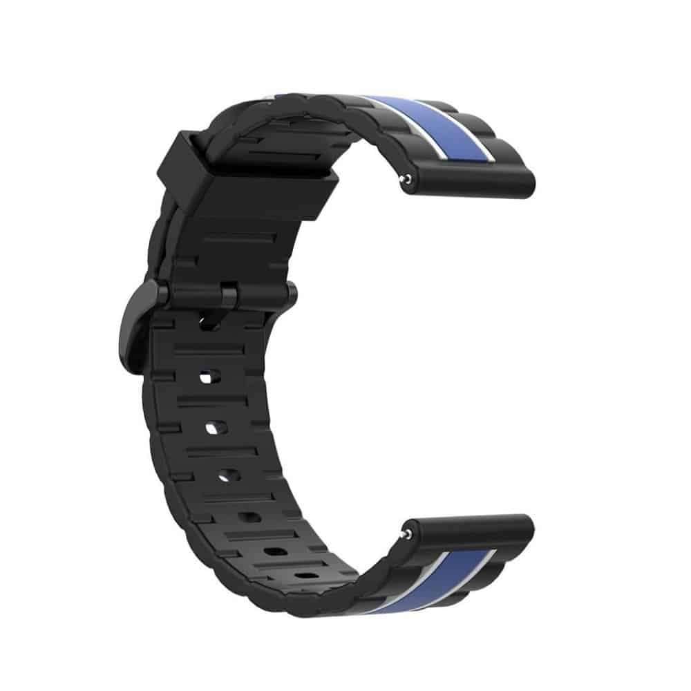 Killer Deals 22mm Universal Watch Silicone Strap- Black + Blue