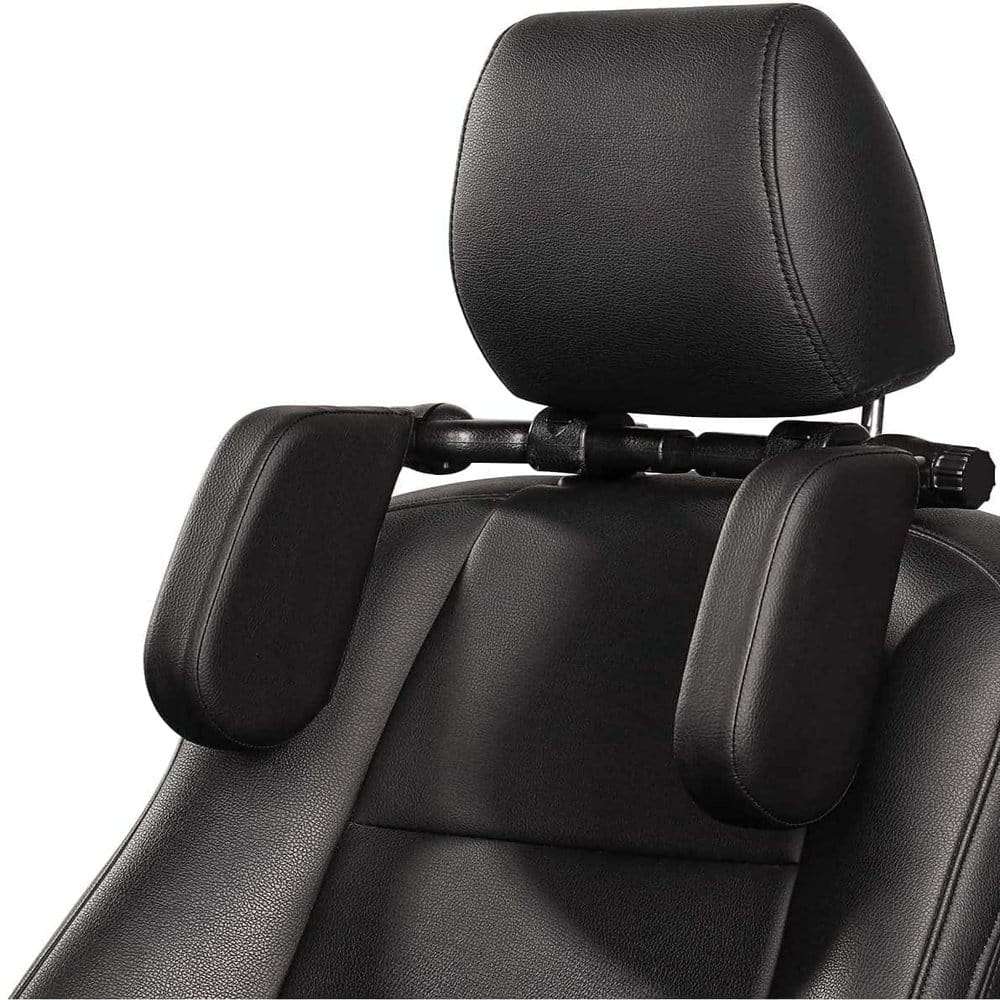 Car Memory Foam PU Leather Side Neck Support Cushion Headrest x2 Combo