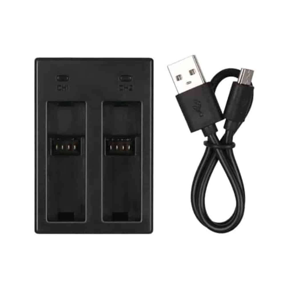 Action Mounts Dual Battery Charger & USB Cable for GoPro Hero 5/ 6/ 7
