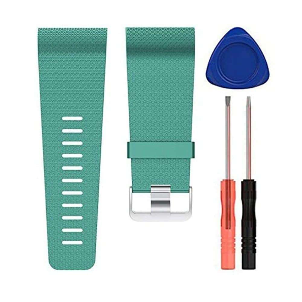Silicone Strap for Fitbit Surge (M/L) - Frost Blue
