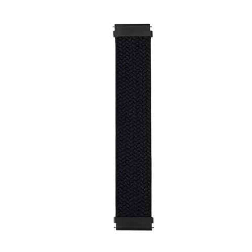 Killer Deals 20mm Universal watch braided elastic loop strap - Black (155mm)