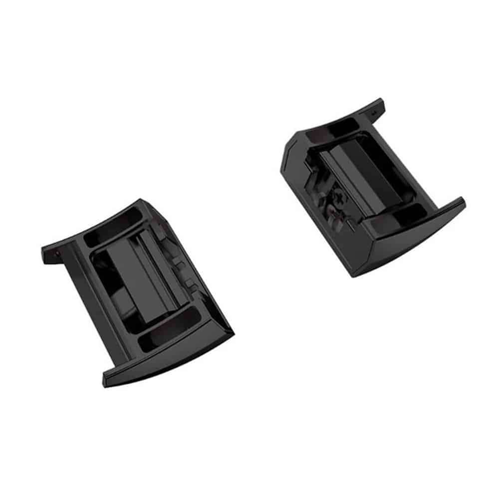 18mm Fitbit Charge 2 strap steel adapter connectors - Black