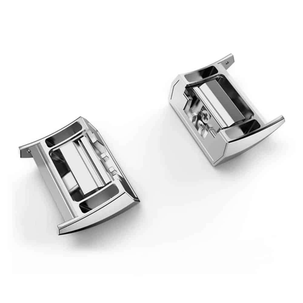 18mm Fitbit Charge 2 strap steel adapter connectors - Black