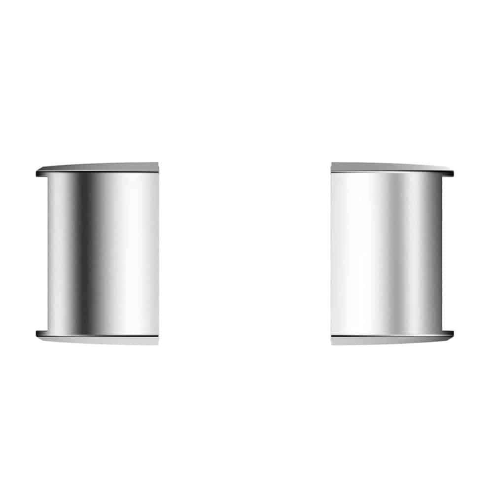 18mm Fitbit Charge 2 strap steel adapter connectors - Black