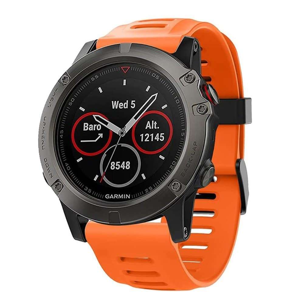 26mm Garmin Fenix 3/5X/6X Silicone Strap - Grey