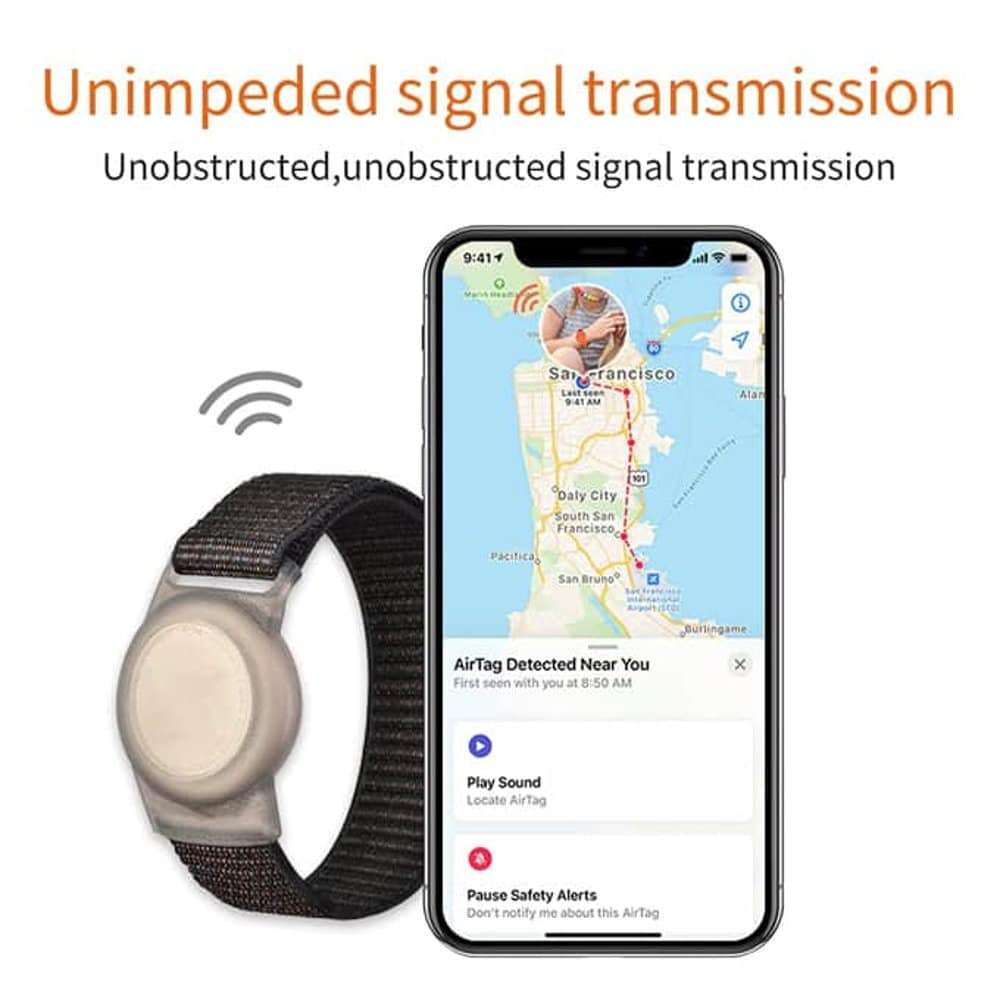 Killer Deals Nylon Watch Strap Band for Apple AirTag- S/M