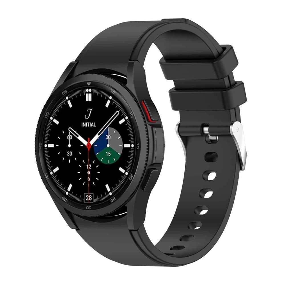 Waterproof Silicone Strap for Samsung Galaxy Watch 4- Black