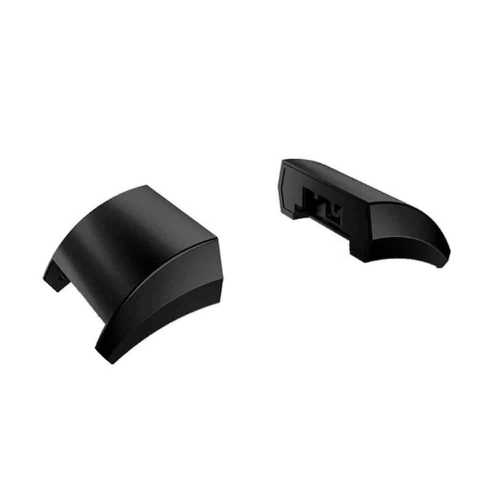 18mm Fitbit Charge 2 strap steel adapter connectors - Black