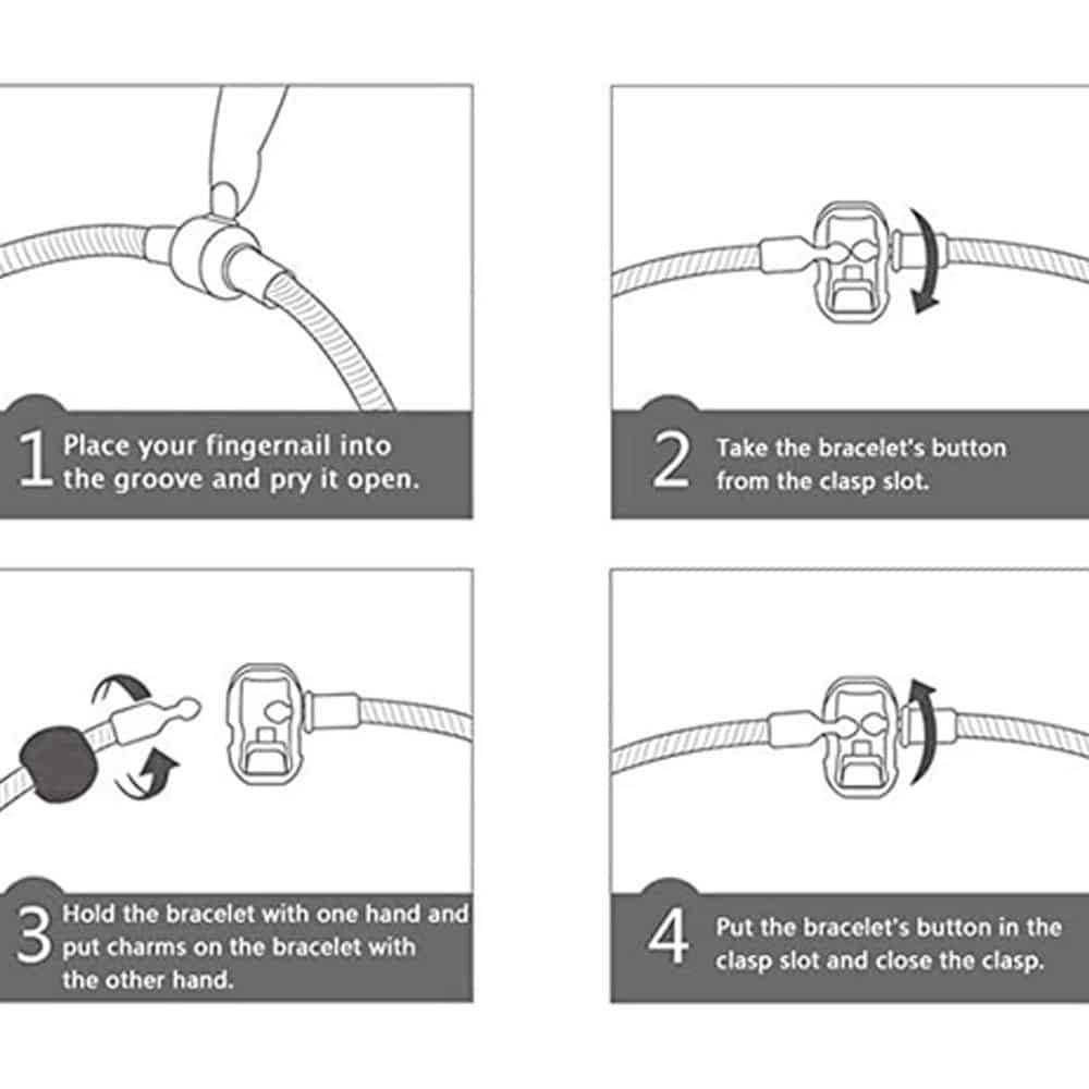 Murano Crystals Carved Plated Snake Chain Fashion Charm Bracelet - Pink