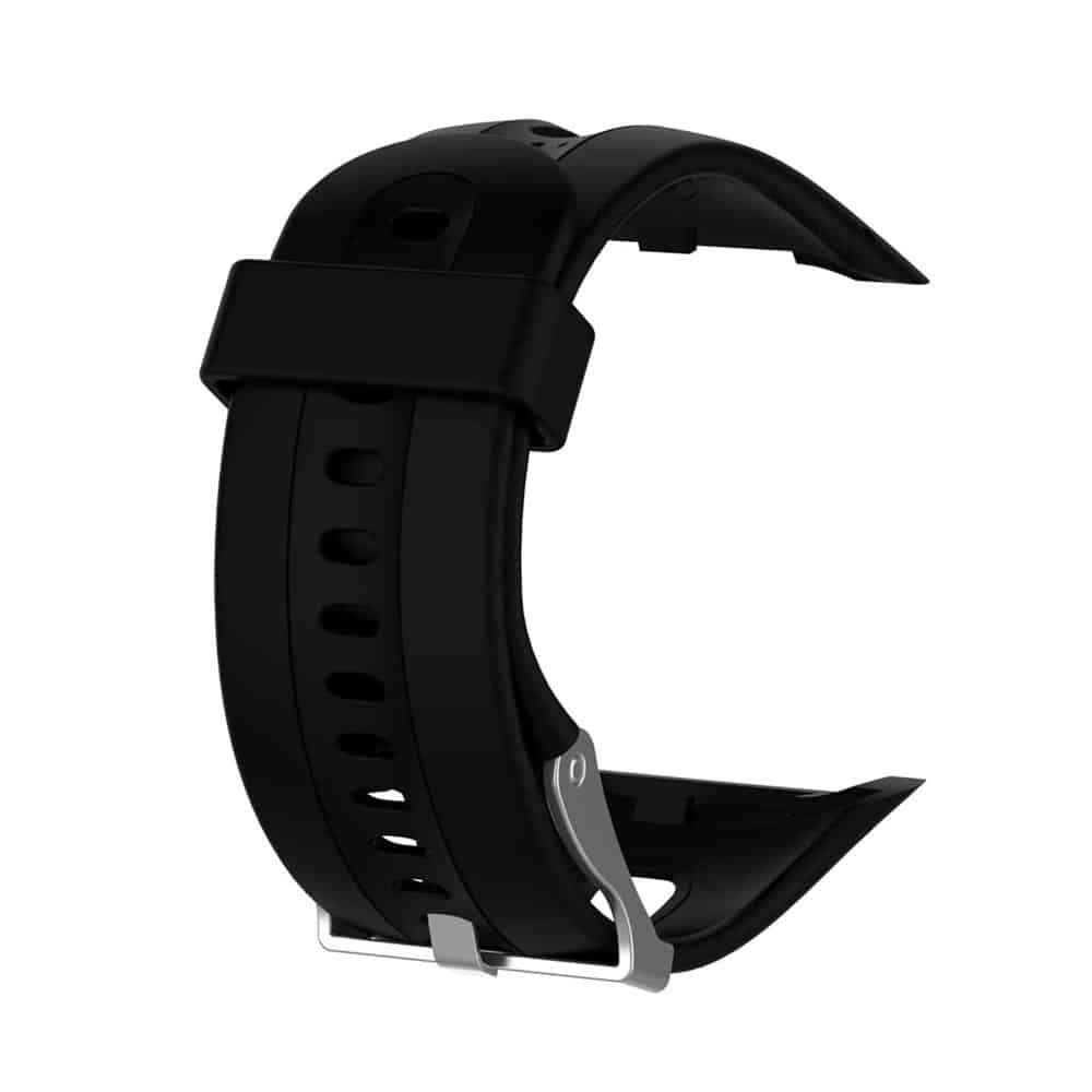 Replacement Silicone Strap for Garmin Forerunner 10- Black-M/L