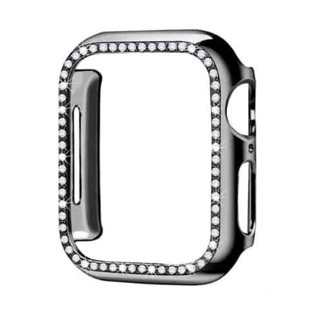 Killer Deals 44mm Apple Watch Rhinestone PC Shiny Protective Frame - Black