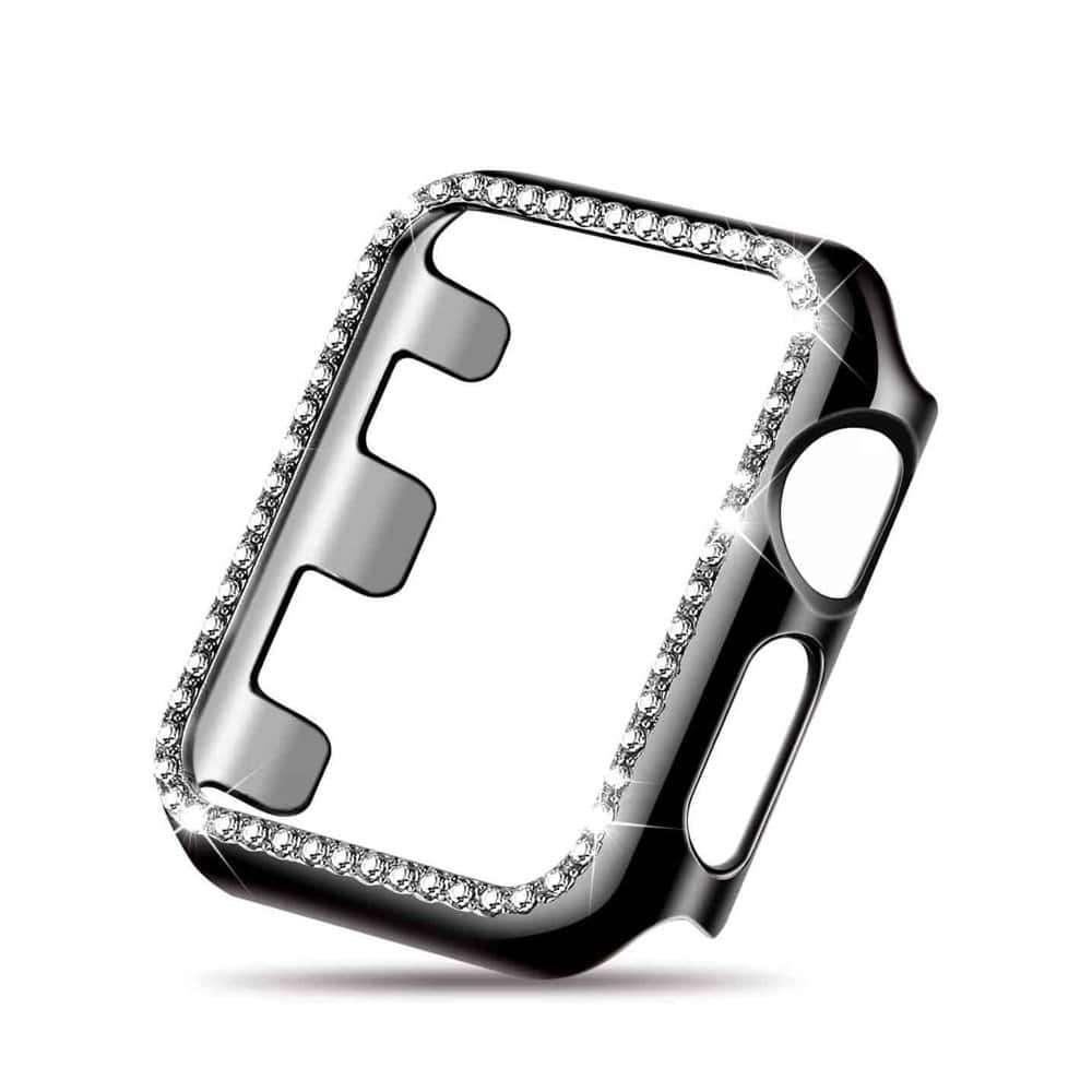 42mm Apple Watch Rhinestone PC Shiny Protective Frame - Silver