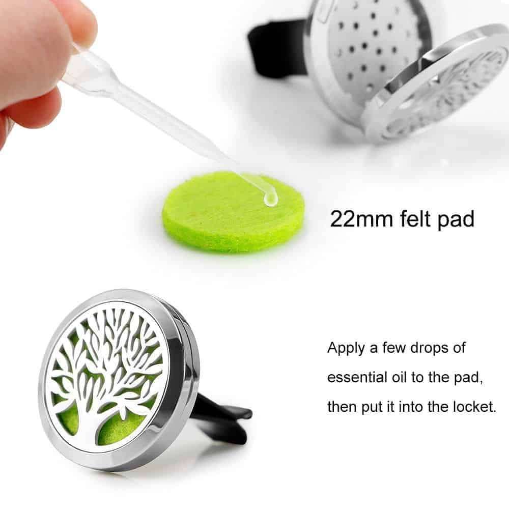 Killer Deals Stainless Steel Aromatherapy Refill Essential Oil Car Diffuser